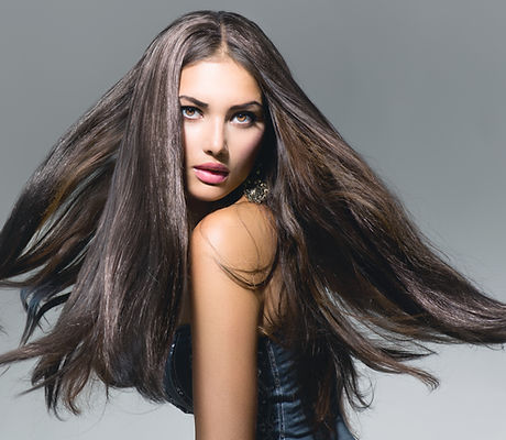 brown hair flowing